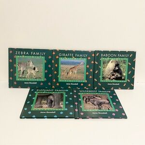 Jane Goodall Hardcover Animal Books Lot of 5 Vintage Nature Non Fiction Facts